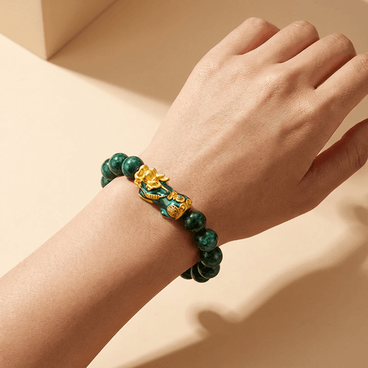 Feng Shui Green Jade Pixiu Bracelet: Wealth & Longevity Charm