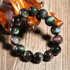 Natural Green Eye Obsidian Bracelet: Wealth & Protection