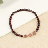 Natural Red Garnet & Strawberry Quartz Calm Bracelet: Love & Vitality