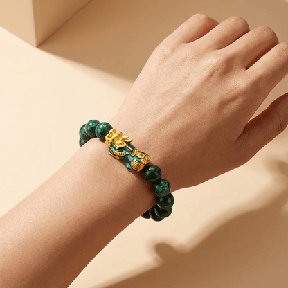 Feng Shui Green Jade Pixiu Bracelet: Wealth & Longevity Charm