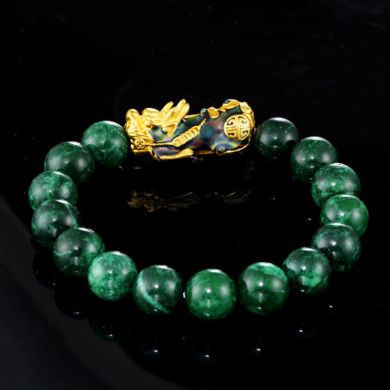 Feng Shui Green Jade Pixiu Bracelet: Wealth & Longevity Charm