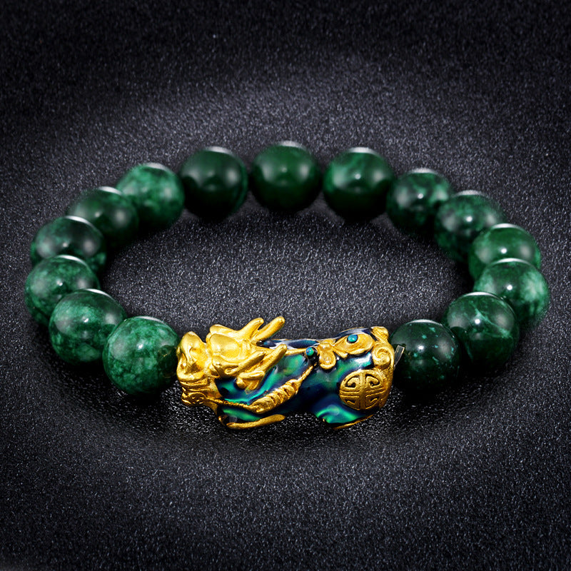 Feng Shui Green Jade Pixiu Bracelet: Wealth & Longevity Charm