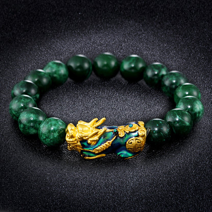Feng Shui Green Jade Pixiu Bracelet: Wealth & Longevity Charm