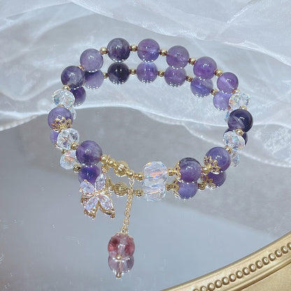 Natural Amethyst Butterfly Bracelet: Spiritual Transformation & Peace