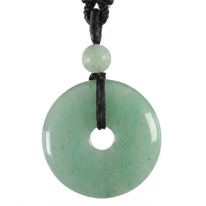 Natural Crystal "Peace Buckle" Donut Necklace: Safety & Healing