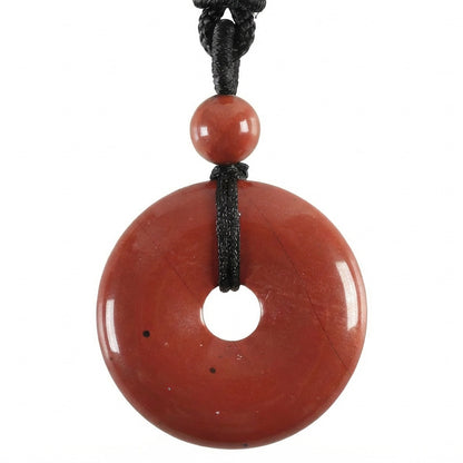 Natural Crystal "Peace Buckle" Donut Necklace: Safety & Healing