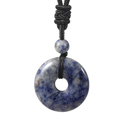 Natural Crystal "Peace Buckle" Donut Necklace: Safety & Healing