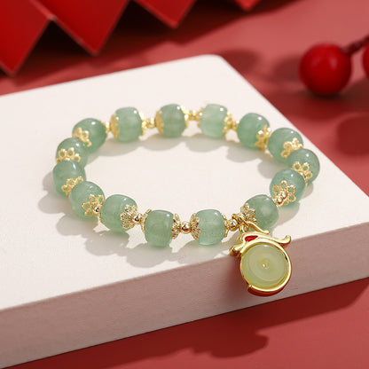 Feng Shui Lucky Charm Bracelet: Agate & Aventurine Wealth Series