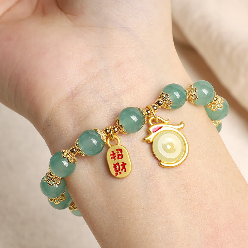 Feng Shui Lucky Charm Bracelet: Agate & Aventurine Wealth Series