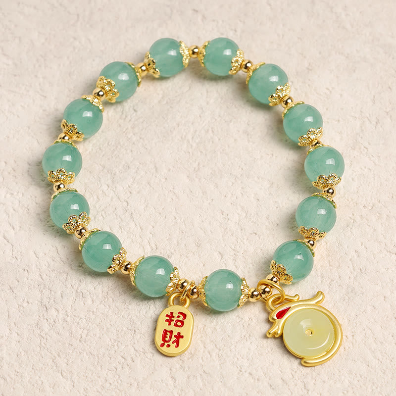 Feng Shui Lucky Charm Bracelet: Agate & Aventurine Wealth Series