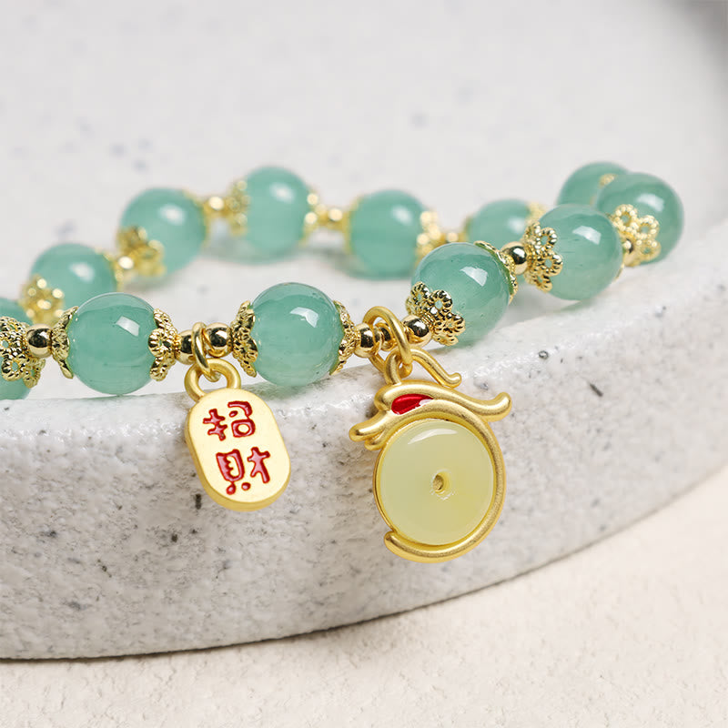 Feng Shui Lucky Charm Bracelet: Agate & Aventurine Wealth Series