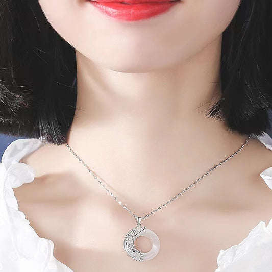 White Jade Koi Fish Necklace: Lucky Charm for Success