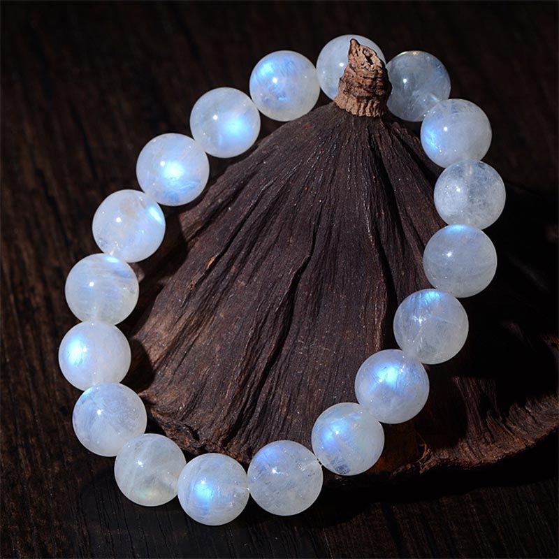 Natural Rainbow Moonstone Bracelet: Intuition & New Beginnings