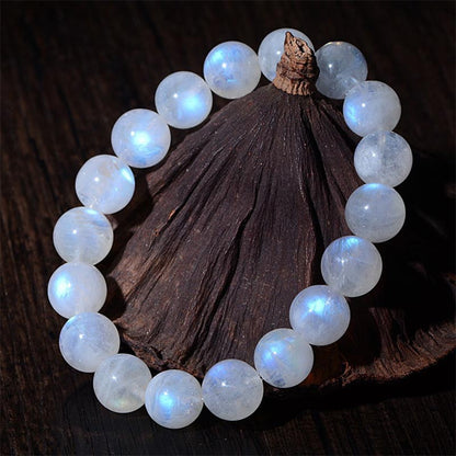Natural Rainbow Moonstone Bracelet: Intuition & New Beginnings