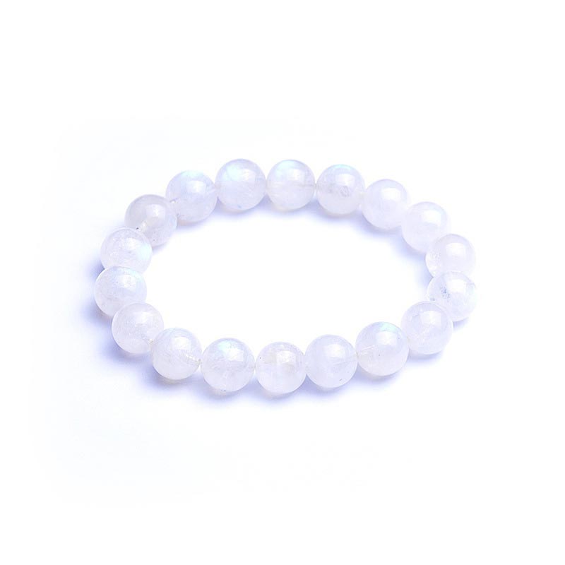 Natural Rainbow Moonstone Bracelet: Intuition & New Beginnings