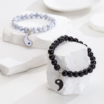Yin Yang Couple Bracelets Set: Balance & Connection (2pcs)