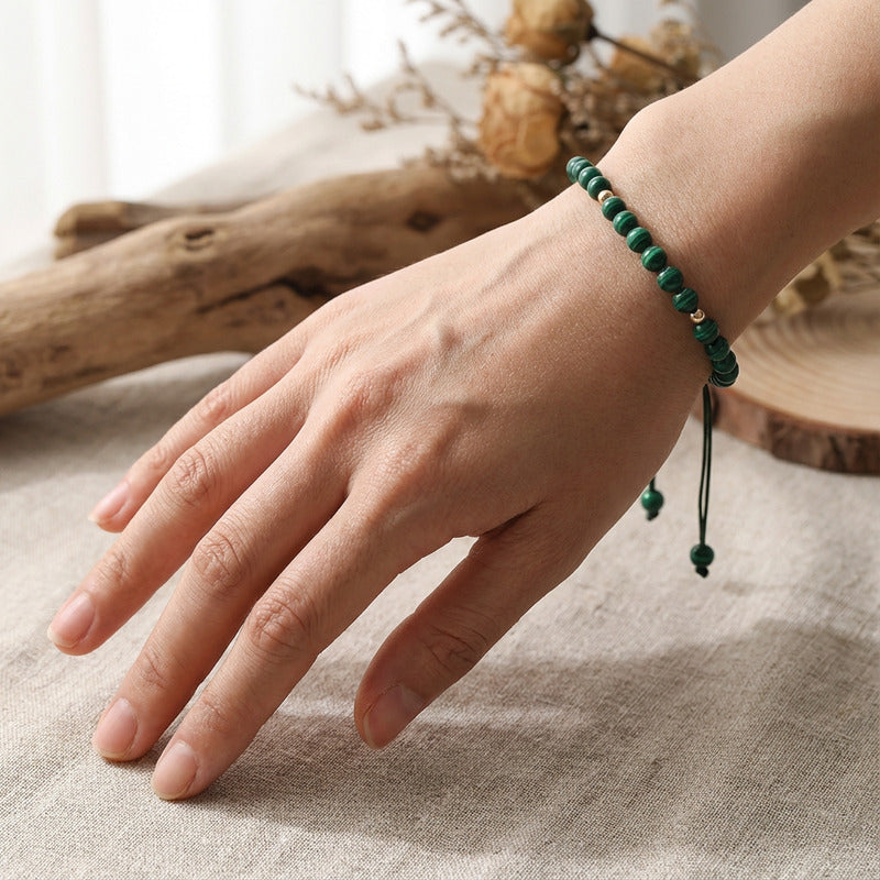 Natural Malachite Protection Bracelet: Transformation & Calm